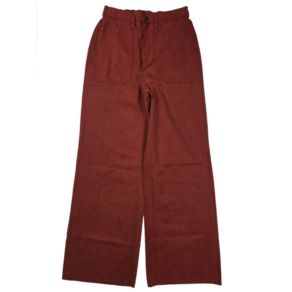 a.n.a High Rise Burgundy Red Wide Leg‎ Flared Jeans Women's Size 4 / 26